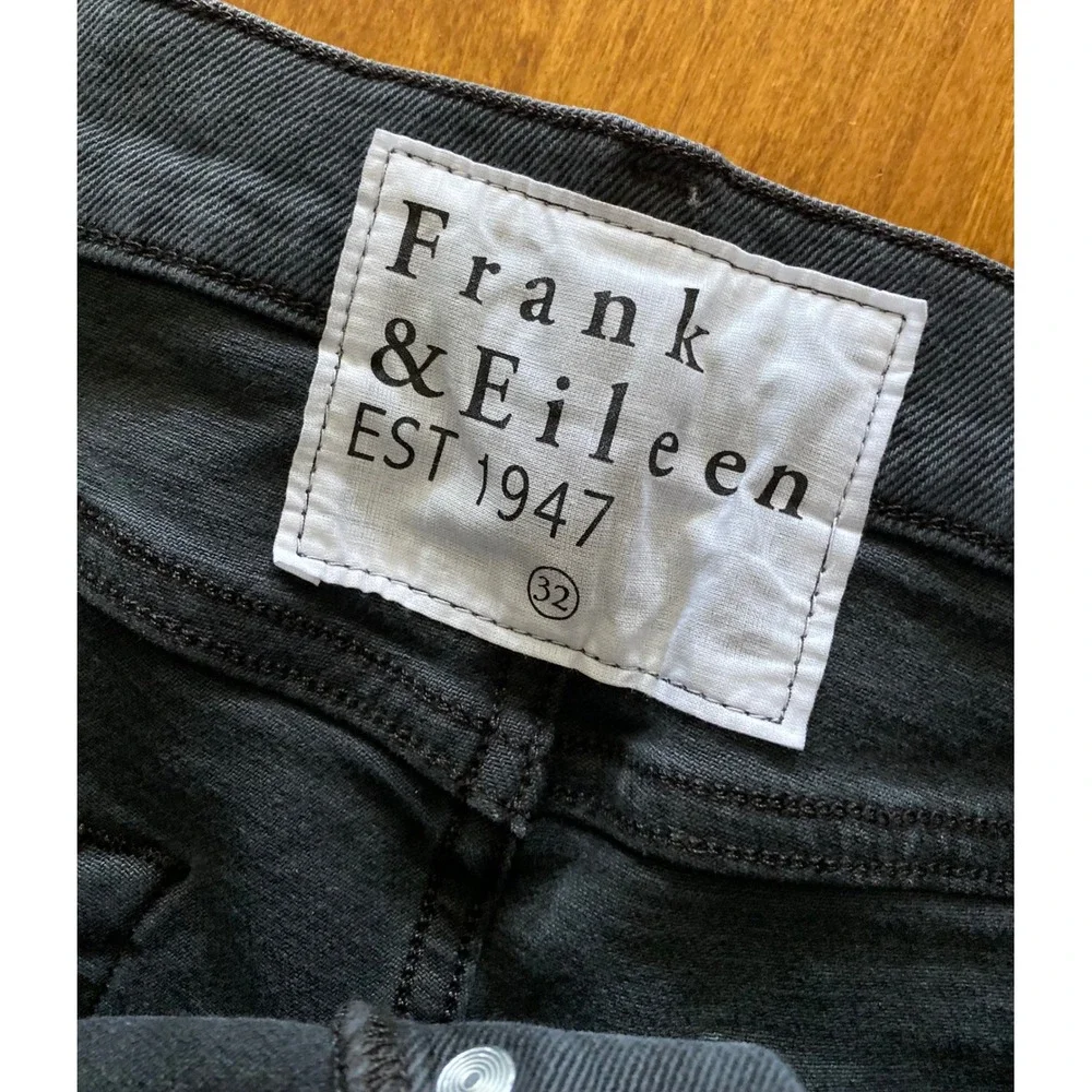 Frank & Eileen CORK Worn Black Raw Hem Straight Leg Jeans Size 32